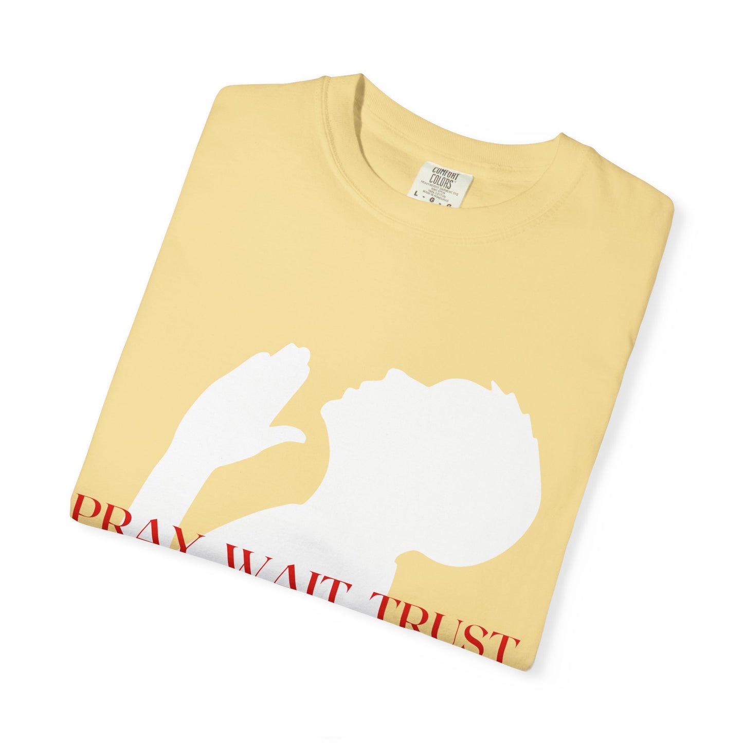 PRAY WAIT TRUST TEE